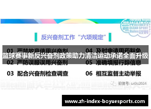 篮球赛事新反兴奋剂政策助力清洁运动承诺全面升级 篮球赛事新反兴奋剂政策助力清洁运动承诺全面升级